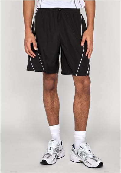 Urban Classics - Piping Korte broek - S - Zwart