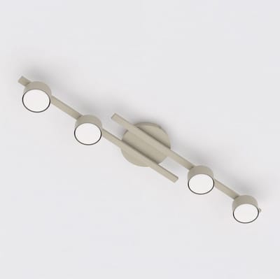 EMIBIG LIGHTING Plafondlamp FRAGMENT, beige, lengte 87 cm, 4-lamps, metaal