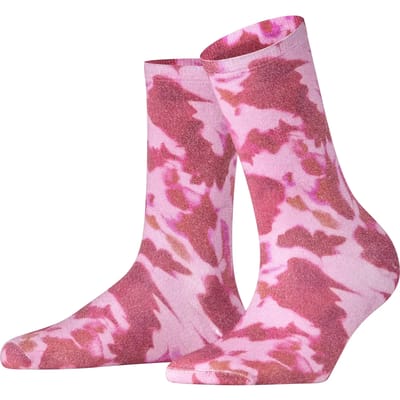 FALKE Surreal Mist gedessineerd katoen sokken dames roze - maat 35-38
