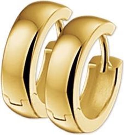 The Jewelry Collection Klapoorringen 4,0 mm Bol - Goud