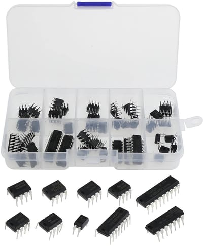 Allecto - Geïntegreerde Circuit Chip Assortiment Kit - 50 Stuks - Geschikt voor Audio Versterker - Lage Input Lage Voltage - LM324 LM358 LM386 LM39...