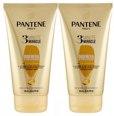 Pantene Pro V Repair & Protect 3 Minute Miracle Conditioner - Regenereert Droog en Beschadigd Haar - Bevordert Sterke en Gezonde Haren - Voordeelverpakking 2 x 150ml