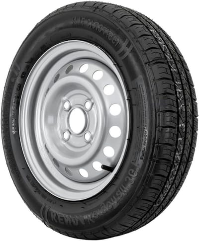 Compleet Wiel - Reservewiel Aanhanger - Aanhanger Transport - Voorgemonteerd - 155/70 R13 - Zilver