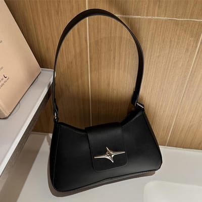 Klassieke Y2K Kleine Portemonnee Dames Handtassen Vintage PU Leer Schoudertassen voor Vrouwen Dagelijkse Dames Onderarm Tas brown