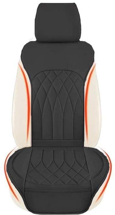 JHUBERS- Autostoelbeschermer Luxe - Voorstoelhoes - Waterdicht - PU-leer - Universeel - Zwart - Ideale Bescherming - Stoelhoes