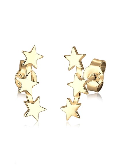 Elli Oorbellen Sterren Verguld 925 Sterling Zilver