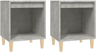 Nachtkastjes Set van 2 Beton Grijs
