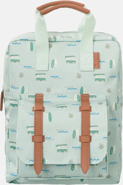 Fresk Kleine Rugzak voor kinderen 2-4 jaar - 4,7 L - Schooltas Kind Jongens - Verstelbare Schouderbanden - Waterafstotende Rugtas - Groen - Surf Boy