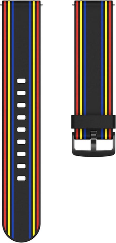 Siliconen bandje - geschikt voor Samsung Galaxy Watch 7 / Watch FE / Watch 6 / Watch 6 Classic / Watch 5 / Watch 5 Pro / Watch 4 / Watch 4 Classic / Watch 42 mm / Watch 3 41 mm / Active / Active 2 - zwart