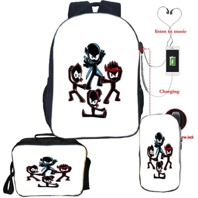 Jongens Meisjes Mochila NINJA KIDZ School USB Boekentas Ninja Kidz Rugzak Schoudertas Etui 3 Delig Set Schooltassen Beste Cadeau NINJA KIDZ bag 3pcs
