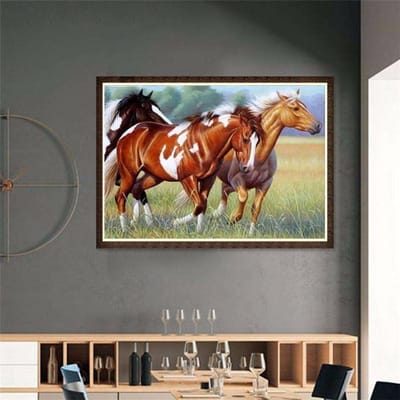 Mosaïque Diamant Décoration Maison Broderie Diamant DIY Peinture Diamant Kit Point de Croix Image Animal 20X30CM