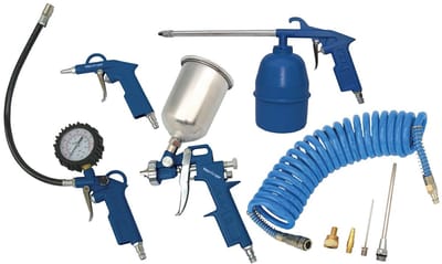 Adler AD-24Z - Pneumatisch Gereedschapset - 9 Stuks - Inclusief Luchtslangen - Spuitpistool