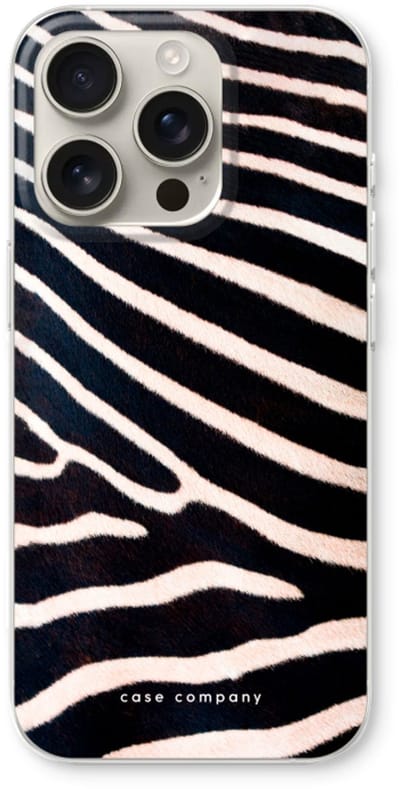 Case Company® - Hoesje geschikt voor iPhone 16 Pro hoesje - Zebra - Soft Cover Telefoonhoesje - Bescherming aan alle Kanten en Schermrand