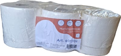 Poetsrol - Torkrol - 6 rollen - 1 laags - 300m - 100% CELLULOSE