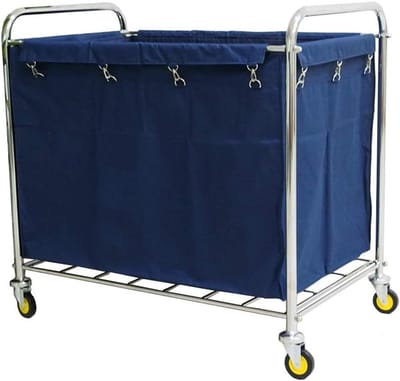 Transportkar - Dienstwagen Wagen - Ruimte Besparen - Verwijderbare Zak - 92 x 56 x 89 cm - Blauw