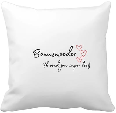 Akyol - bonusmoeder ik vind jou super lief Kussen hoes - Mama - de liefste bonusmoeder - moeder cadeautjes - moederdag - verjaardag - geschenk - kado - 40 bij 40 cm