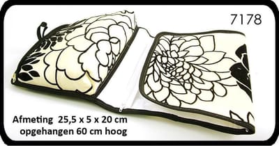 Vagabond Hang-Up Toilettas "Magic Stone" afmeting 25,5 x 5 x 20 cm (opgevouwen).