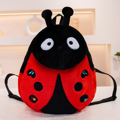40cm Kever Tas Cartoon Dier Lieveheersbeestje Rugzak Zacht Gevuld Pluche Speelgoed Rugzak Kinderen Verjaardagsfeestje Bedankjes Jongen Meisjes Cadeaus 40cm black