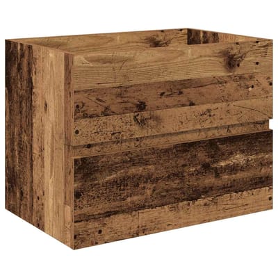 vidaXL - Wastafelkast - met - ingebouwde - wasbak - en - kraan - oud - houtkleurig