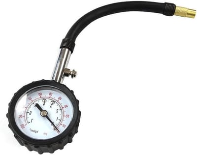 Analoge Bandenspanningsmeter - Bandenmeter Auto Motor - Veilig Rijden - Met Ontlastklep - 21 x 13 x 3 cm - Zwart
