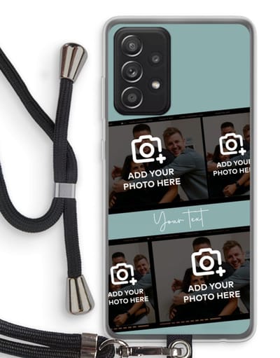 Gepersonaliseerd - Case Company® - Hoesje met koord geschikt voor Samsung Galaxy A52s 5G hoesje met Koord - Filmrol N°2 - Telefoonhoesje met Zwart Koord - Bescherming aan alle Kanten en Over de Schermrand