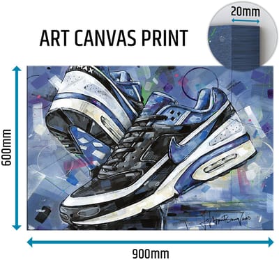 Sneaker canvas classic BW black persian violet 90x60 cm