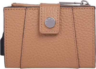 Kaarthouder - Creditcard etui - Compact opbergen - Kaart-uitwerp mechanisme - 7x10.5x3 cm - Cappuccino