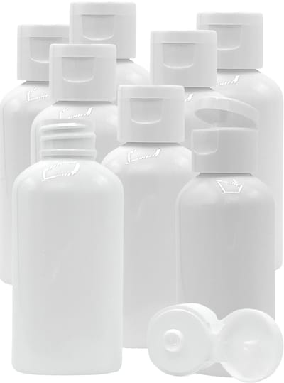Flessen 50ml met Klepdop 50 stuks - Navulbaar - Lege plastic flessen - Lege Flesjes