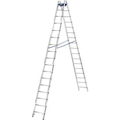 Dubbele trapladder, 2 x 16 sporten, + toolbag GRATIS