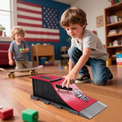 DIY Finger Skateboard en Ramp Accessoire Set, Skate Park Kit met Fingerboard, Perfect Cadeau voor Kinderen en Skate Liefhebbers
