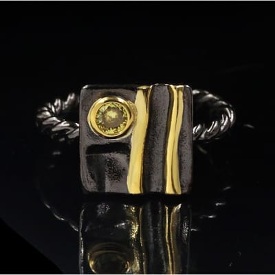 Europese en Amerikaanse Mode Sieraden Gouden Verdeelde Tweekleurige Zirconia Ring Vlinder Dier Vorm Creatieve Koppelring No. 10 black