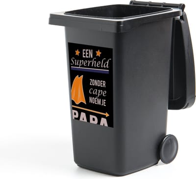 Container sticker Papa - Quotes - Een superheld zonder cape noem je papa - Spreuken - 40x60 cm - Kliko sticker