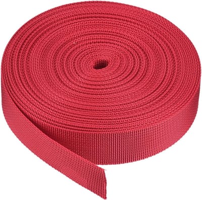 Dailygoods- Singelband Platte Nylon - 1 Inch - 10 Yards - Helder Rood - Rugzak - Bagagerek - Duurzaam Materiaal - Band