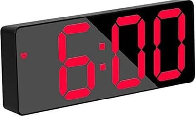 LED digitale wekker, moderne bureauklok, rood