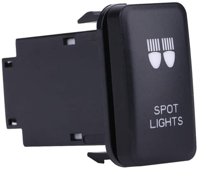 Allecto - Auto Rocker Schakelaar - 12 V LED - Duurzaam en Betrouwbaar - Blauw - Voor Spot Lichten - Eenvoudige Installatie - Geschikt voor Landcruiser