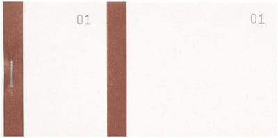 Exacompta 50x Nummerboekjes met 100 blad met dubbele nummering en gekleurde band - 6 ,6x13,5cm - Bister - 96301E