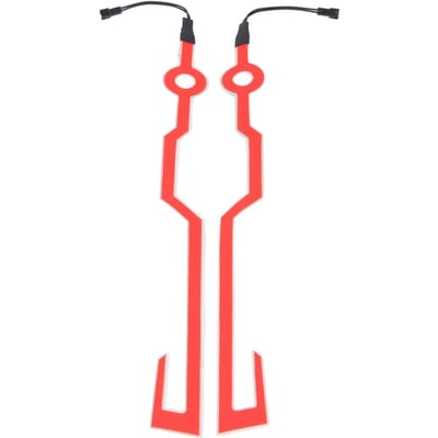 Motorhelm Licht PVC Waterbestendig Hoge Helderheid 3 Modi LED Helm Lichtstrip red
