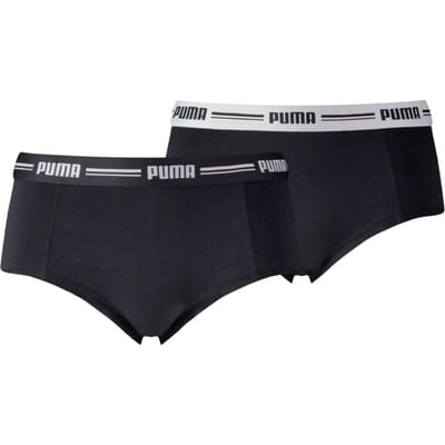 Puma Mini Short 2-Pack, Zwarte Damesonderbroeken XS zwart