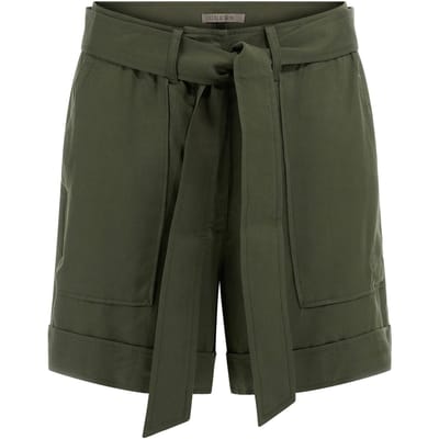 GUESS  Eco New Nina Belted Shor Green Plant Size: XS | Shorts Outlet | Dames | Groen