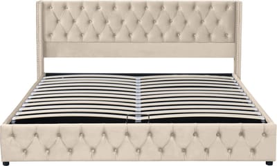 Boxspring - 180x200cm - Fluweel - Opberg
