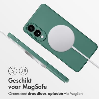 imoshion Hoesje - Geschikt voor Samsung Galaxy S25 Edge - Color Backcover met Magnetische Ring - Donkergroen