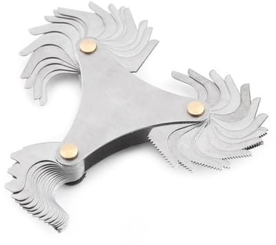 Draadspoedmeter Set - Meetinstrument Schroefdraad - Precisie Meten - Roestvrij Staal - 51/52 Stuks - Zilverkleurig