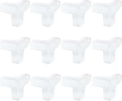 Solidchoice - 12 stuks tafelrandbescherming voor kinderen, transparante hoekbescherming van siliconen, zelfklevende hoekbeschermingsranden voor meubels, hoek- en randbescherming voor tafel, bureau, eettafel