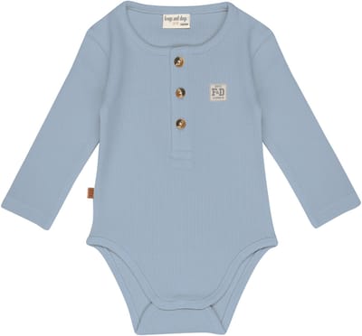 Frogs and Dogs - Waffle Romper LS | Forever Blue - Katoen - Maat 68