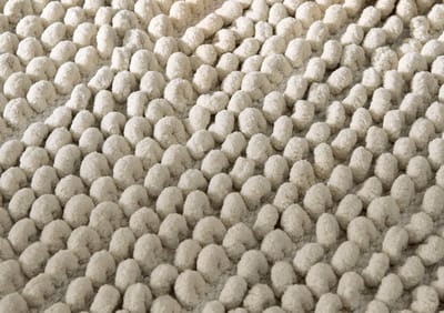 Zohome Badmat Fabrizio - Off White - Badkamermat - Bidetmat - Badmat Antislip - 40% Katoen 60% Polyester - 60x60 cm