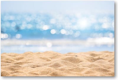 Zeegezicht - Abstract Beach / Strand - 90x60 Canvas Liggend - Landschap - Natuur
