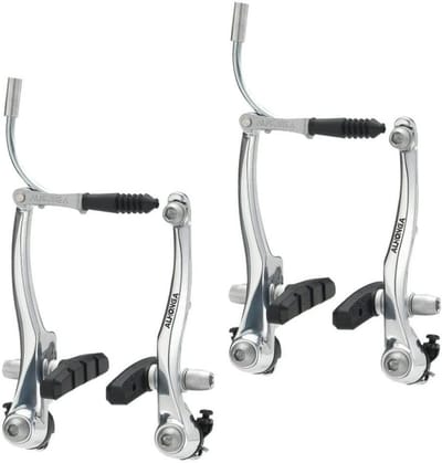 Remklauw V-rem - Fietsrem Onderdeel - Veilig Fietsen - Aluminium Constructie - 22-37mm - Zilver