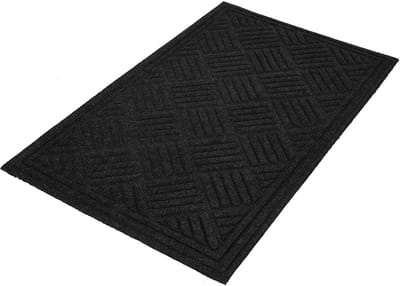 KOTARBAU® Droogloopmat, Schoonloopmat, Deurmat, Polyester + Gummi, 45 x 75 cm, Grijs, Rechthoekig, Inloopmat, Deurmat Antislip, Vuilvanger, voor Binnen, Entreemat