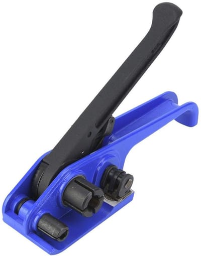 JHUBERS - Bandspanner voor Omsnoeringsband - Handbediend Gereedschap - Blauw - Hoogwaardige Foliesnijder - Handmatige Bandspanner - Geschikt voor P...