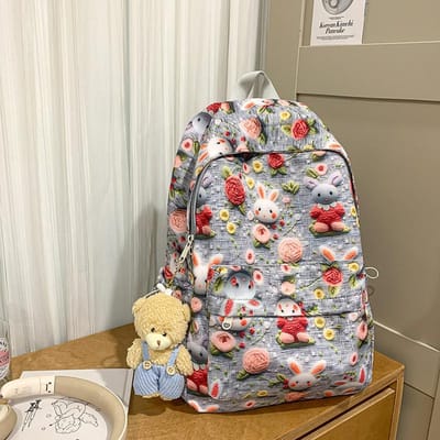 Nieuwe Lichtgewicht Schooltas voor Studenten Mannen en Vrouwen Bedrukte Schooltas voor Studenten Schooltas voor Studenten Lente Uitje Rugzak voor Studenten large